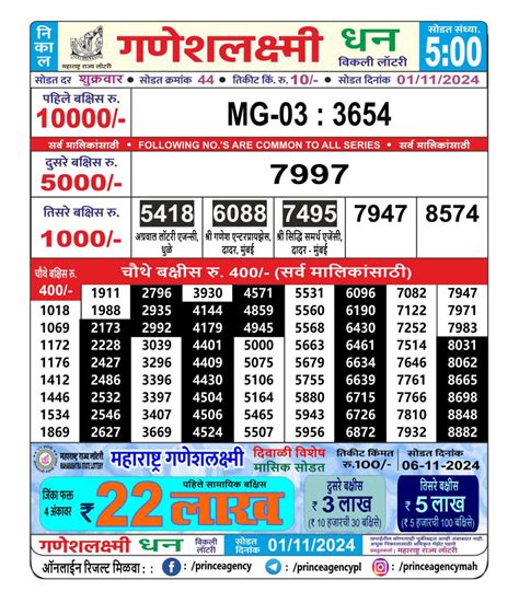 gajlaxmi lottery|(5:00 PM)Maharashtra Ganesh Laxmi Lottery Results 2024.